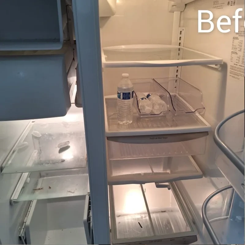 Refrigerator before cleaning